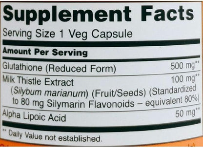 Now Foods - Glutathione Cellular Antioxidant 500 mg. 60 Vegetarian