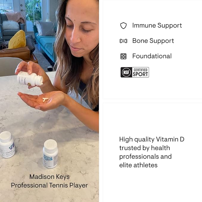 THORNE Vitamin D-5000 D3 Supplement 60 Capsules