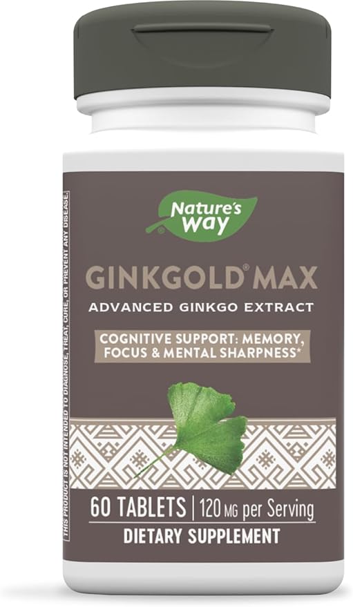 Nature's Way Ginkgold Max Advanced Ginkgold 60 Tablets