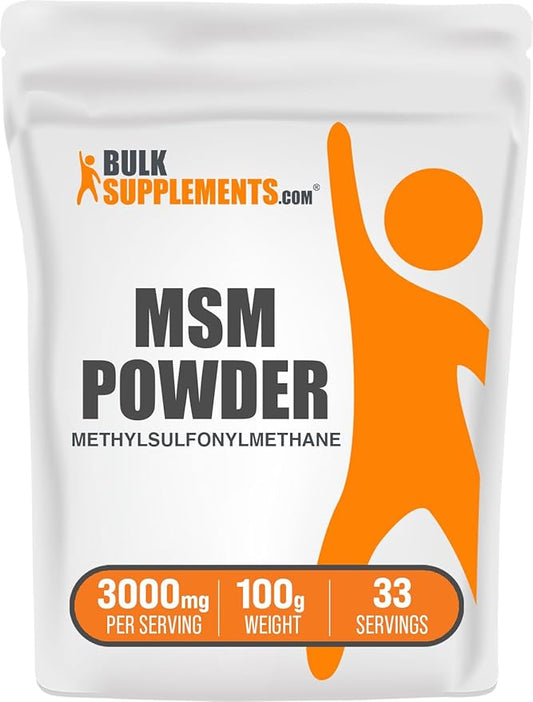 BulkSupplements.com MSM Powder 3000mg - 3000mg per 100g (3.5 (3.5 oz) 1)
