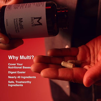 Mdrive Multivitamin for Men, Daily Multivitamin CoQ10 for K2, 90 90 Capsules