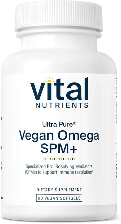Vital Nutrients Ultra Pure® Vegan Omega SPM+ Omega-3 Supplement 90 Mini