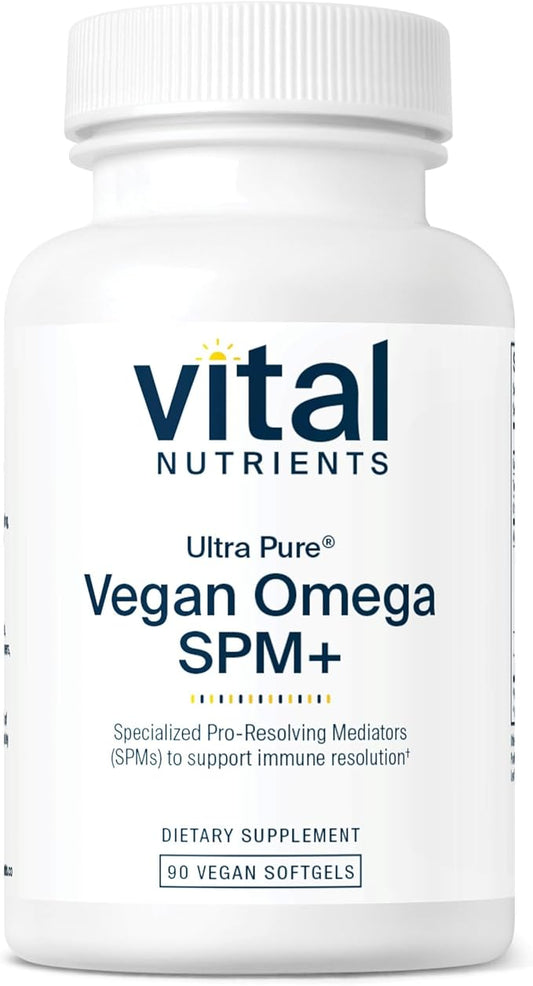 Vital Nutrients Ultra Pure® Vegan Omega SPM+ Omega-3 Supplement 90 Mini