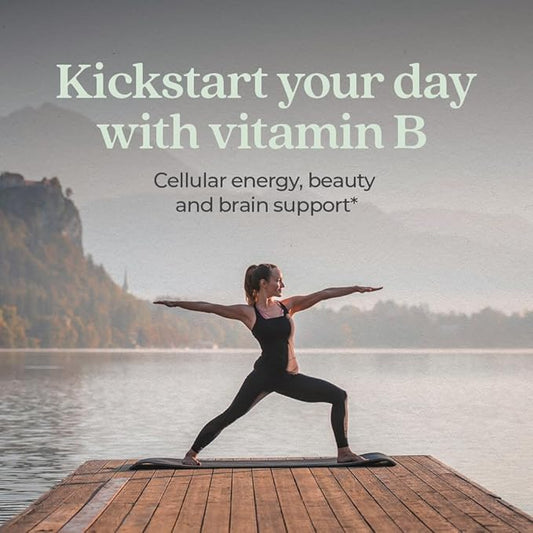 New Chapter Vitamin B Complex, Fermented Vitamin B Complex, USDA Organic, ONE Daily for Cellular Energy + Brain + Beauty, 100% Vegan, Gluten-Free - 90 Count