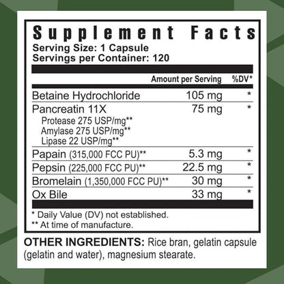 Youngevity Ultimate Enzymes® 10X, Papain 6M, Pepsin 1:3000 (120 (120 Capsules 4 pack)
