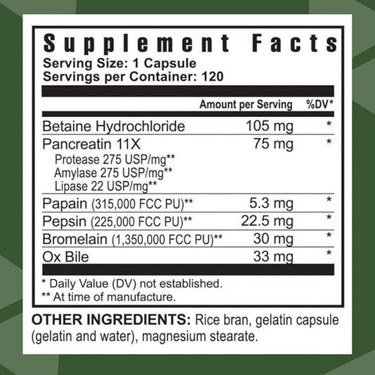 Youngevity Ultimate Enzymes® 10X, Papain 6M, Pepsin 1:3000 (120 (120 Capsules 4 pack)