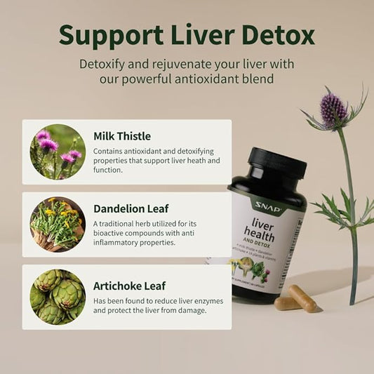 Snap Supplements Liver Health Support Supplement, 60 Count