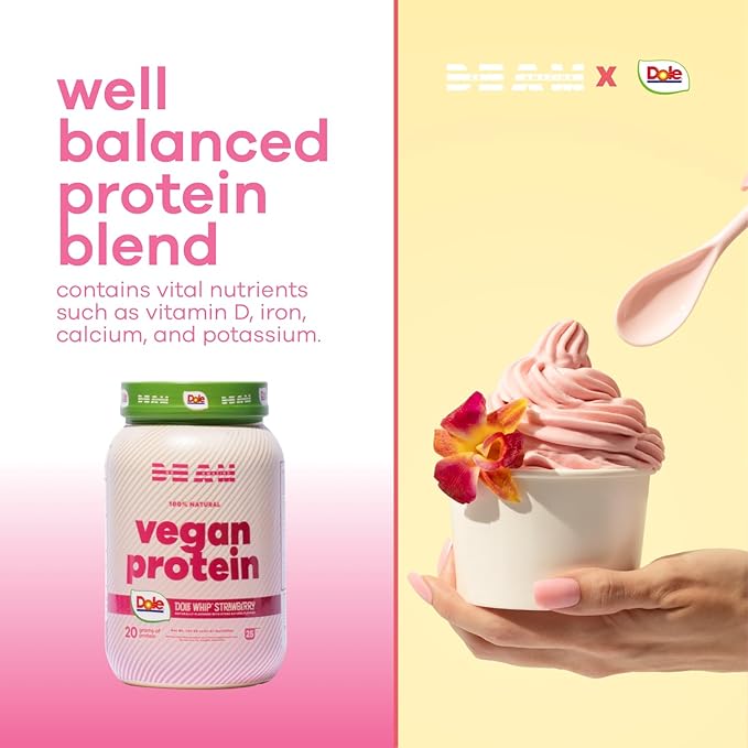 BEAM Be Amazing Dole Vegan Protein Powder 20g Plant-Based 25 Servings