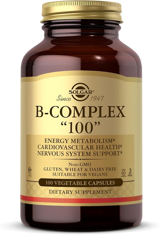 Solgar B-Complex "100", 100 Vegetable Capsules 100 Servings