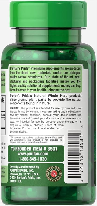 Puritan's Pride Saw Palmetto 450 Mg, 100 Count