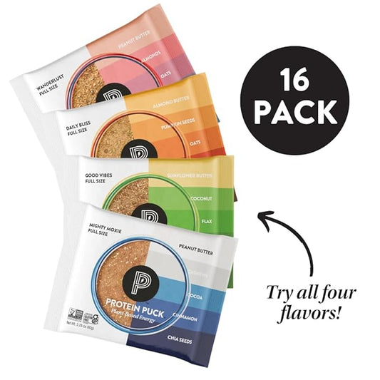 Protein Puck Plant Based Bars 13-17 grams 16 Count (1 Pack)