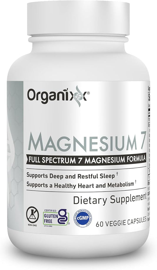 Organixx Magnesium Supplement, Natural Calm Magnesium B6 and (60 Count)