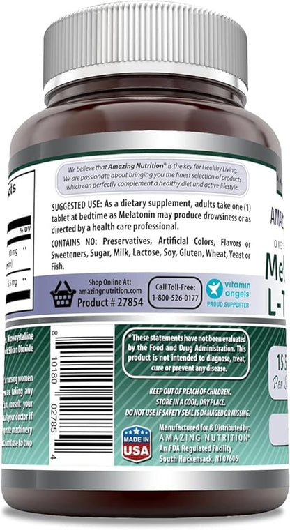 Amazing Formulas Melatonin 10 Mg Plus 5.5 Mg 120 Tablets 2