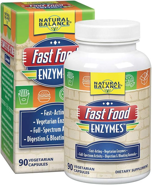 Natural Balance Fast Food Enzymes, 90-Capsules