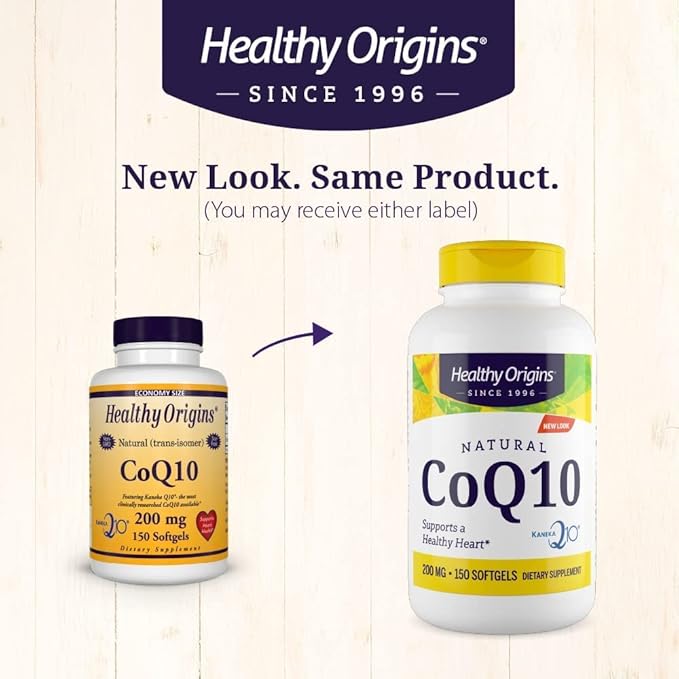 Healthy Origins CoQ10 (Kaneka Q10), 200 mg 150 Softgels