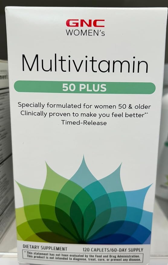 GNC Women's Multivitamin 50 Plus |Supports B12 | 120 Caplets
