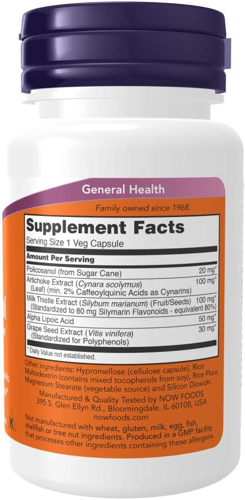 Now Foods Policosanol Double Strength, 90 Vegetable Capsule (Pack of 2)