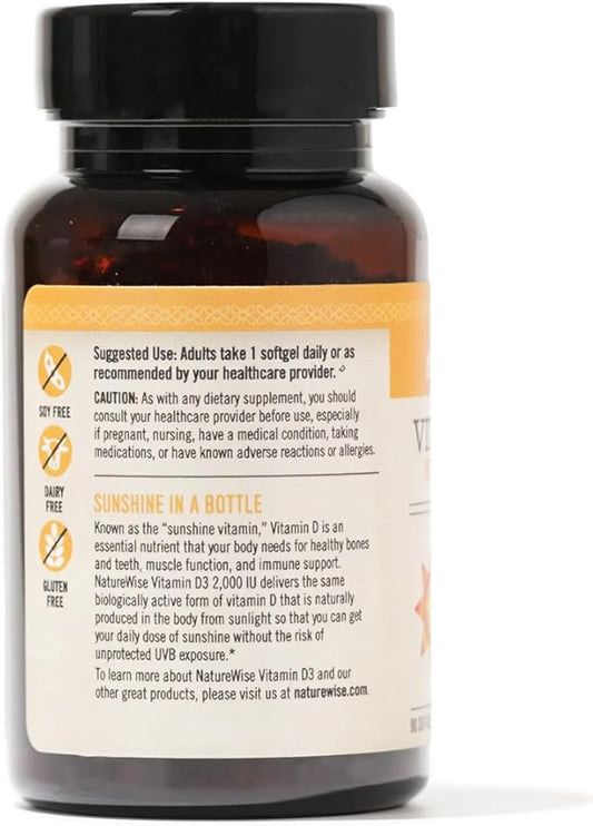 NatureWise Vitamin D3 2000iu (50 mcg) 90 Count