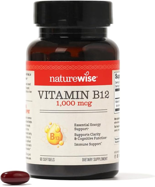 NatureWise Vitamin B12 1000 mcg 60 Softgels[2-Month Softgels[2-Month Supply]
