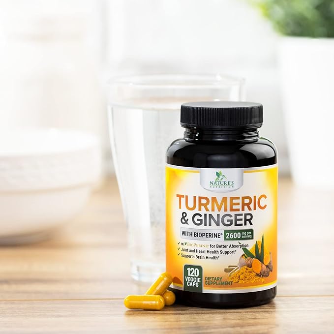 Turmeric Curcumin with BioPerine Black Pepper 95% Standardized 2600mg for 120 Capsules