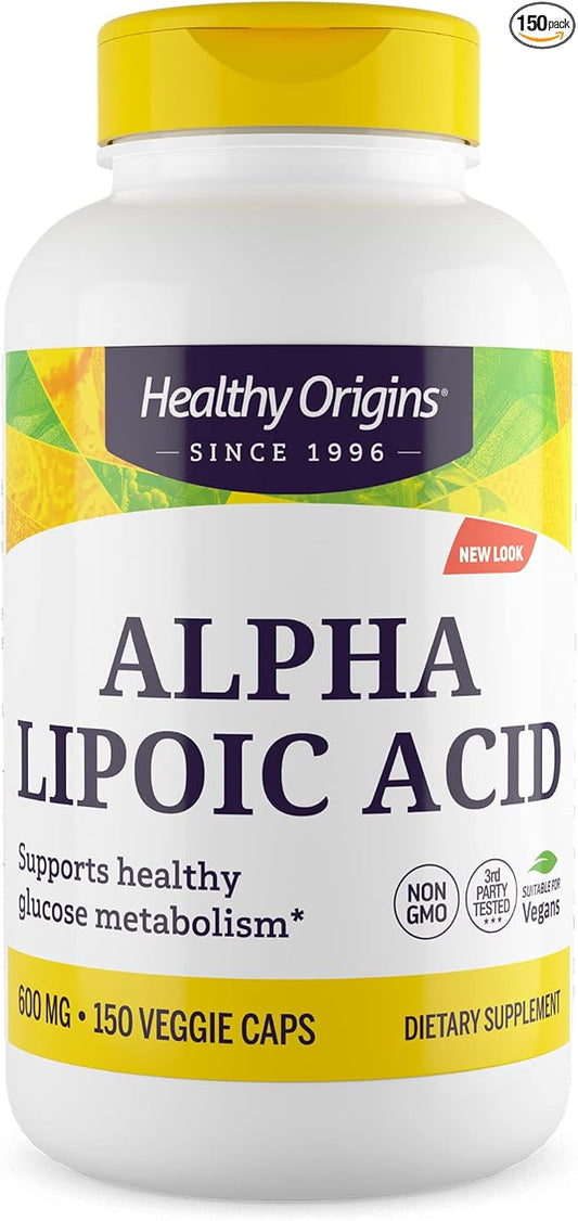 Healthy Origins Alpha Lipoic Acid, 600 mg 150 Veggie