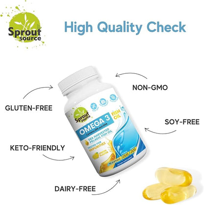 Sea-Harvested Pelagic Omega-3 Fish Oil 1200mg, 90-Day 90-Day Supply 90 Softgels
