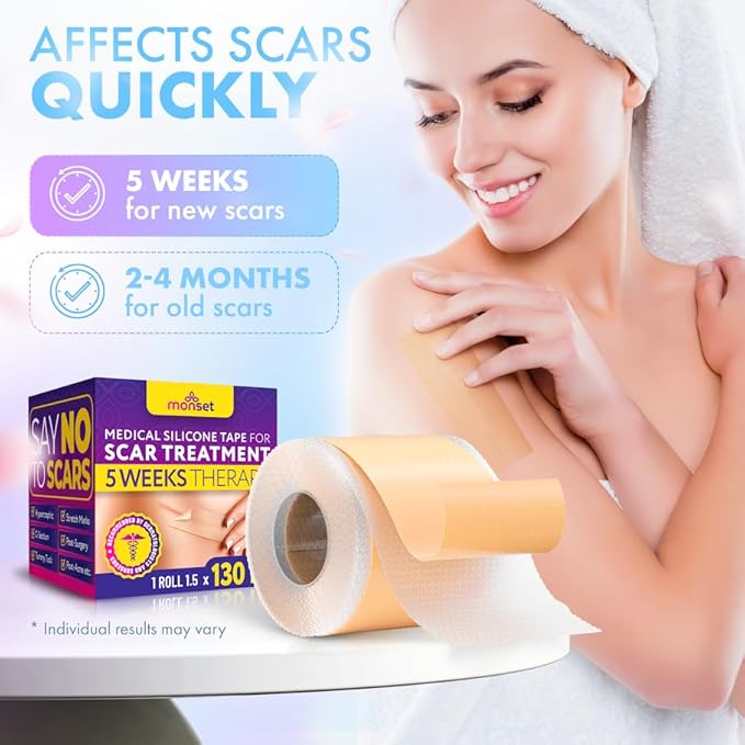 Silicone Scar Tape for Surgical Scars, 130 x 1.5 inch