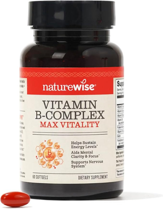NatureWise Vitamin B Complex for Women B1 B2 B2 B3 B3 B6 B6 B12 B12 - 60 Softgels[2-Month Softgels[2-Month Supply]