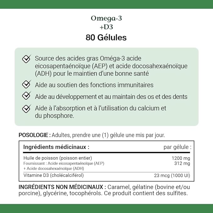 Nature's Bounty Omega-3 + D3 Fish 1200mg / D3 1000IU 1000IU 90 90 softgels