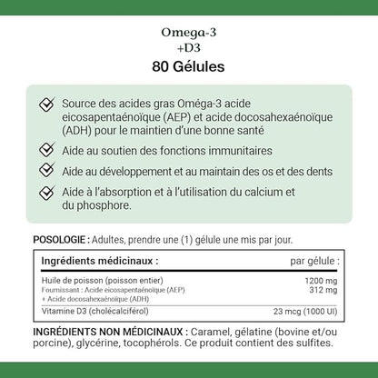 Nature's Bounty Omega-3 + D3 Fish 1200mg / D3 1000IU 1000IU 90 90 softgels