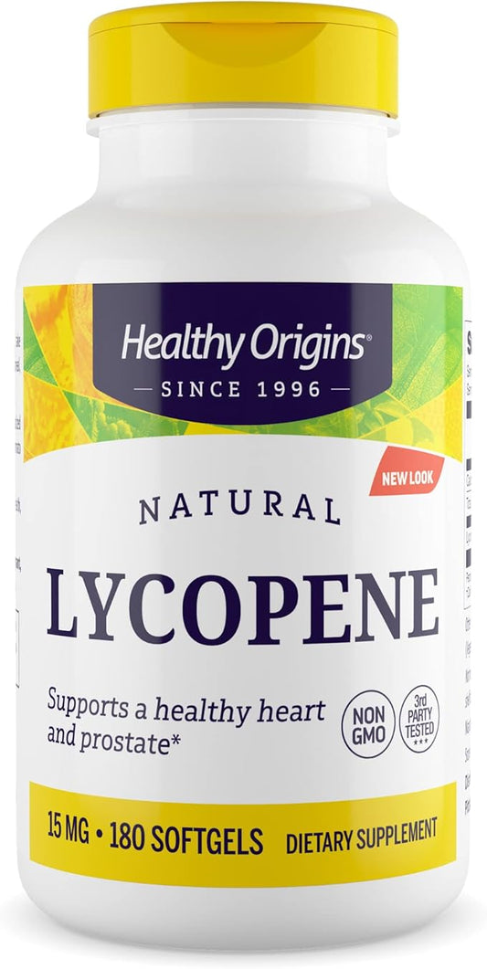 Healthy Origins Lycopene (Natural), 15 mg 180 Softgels