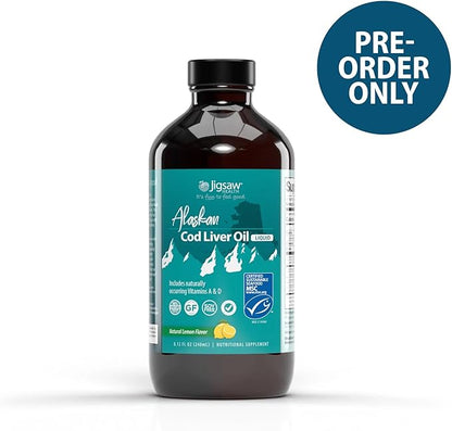 Jigsaw Health Alaskan Cod Liver Oil 900 mg Omega-3s with 180 Softgels 60 Servings