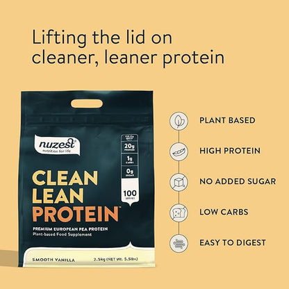 Nuzest - Pea Protein Powder - 100 Servings, 5.5 lb