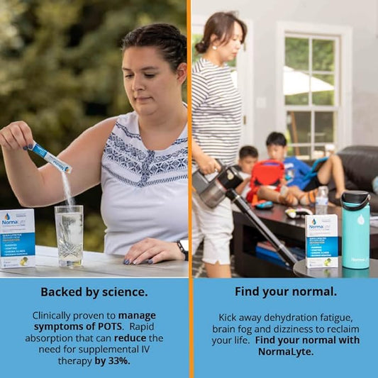 NormaLyte Oral Rehydration Salts-Helps Dietary Management of POTS Syndrome Symptoms- 1 Pouches -30 Sticks (Yields 500mL per Pack)-Apple| Energy Supplements, Potassium Supplement, Dehydration Recovery