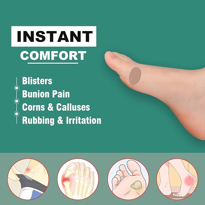Moleskin for Feet Blisters, Flannel Adhesive (11 Sheets (121 Pieces))
