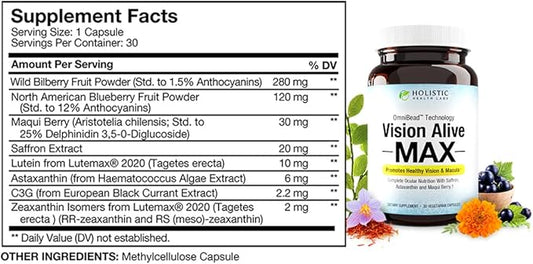 Vision Alive Max with 8 Natural 2020, Bilberries, c3g from (30 Count 2))