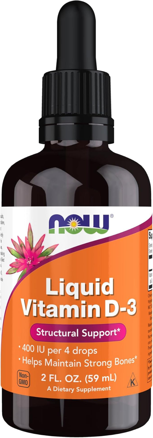 NOW Supplements, Liquid Vitamin D-3, Strong 2-Ounce