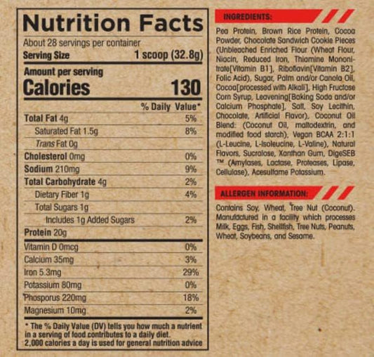 Arms Race Nutrition Vegan Gourmet Plant-Based 32 oz. (2 lbs)