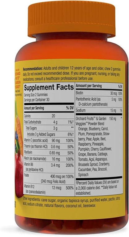 Nature's Way Alive! B-Complex Gummies, Cellular 8 B-Vitamins, 60 Gummies