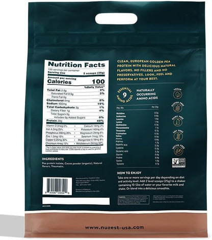 Nuzest - Pea Protein Powder - 100 Servings, 5.5 lb