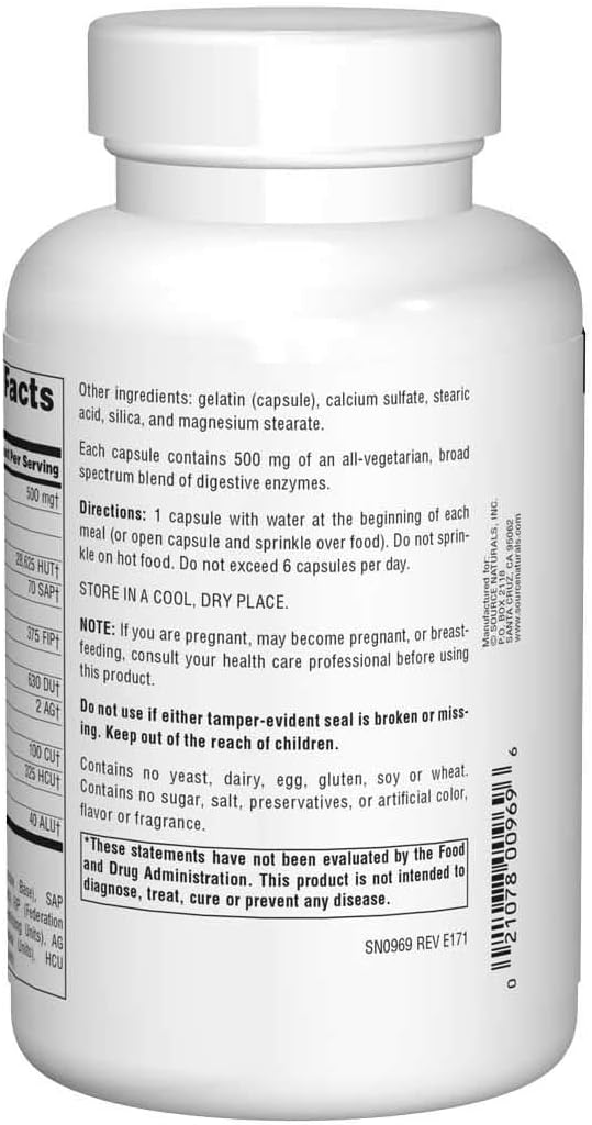 Source Naturals Essential Enzymes 500mg Bio-Aligned 240 Capsules 2)