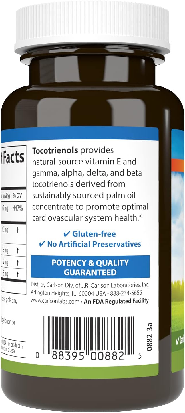 Carlson - Tocotrienols, 40 mg, 180 Softgels