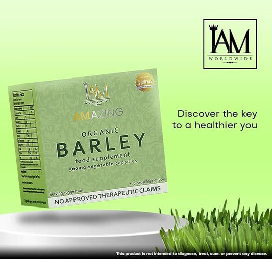 IAM WORLDWIDE Amazing Organic Barley Capsule from Australia 100 Capsules x 500 mg