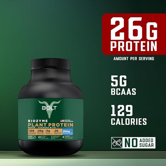 Bolt Biozyme Plant Protein 2Lb/32oz, 26 26 Servings
