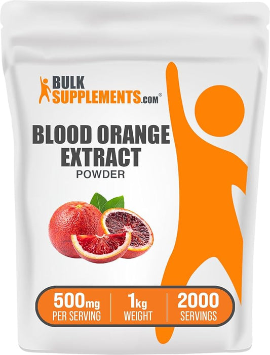 BulkSupplements.com Blood Orange Extract Powder - Blood Orange Supplement, Blood Orange Powder - Antioxidant Support, Gluten Free - 500mg per Serving, 1kg (2.2 lbs) (Pack of 1)
