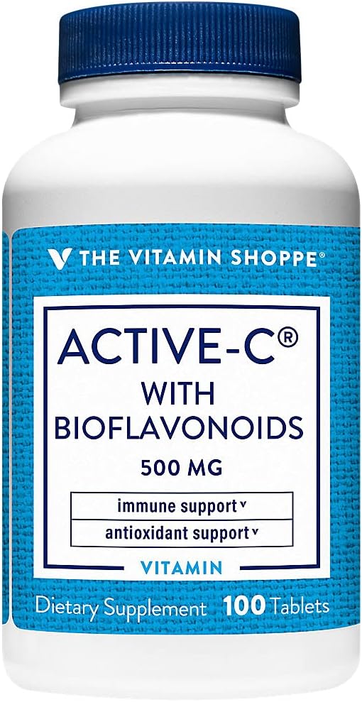 The Vitamin Shoppe Active-C with Bioflavonoids, 500 MG (100 Tablets)