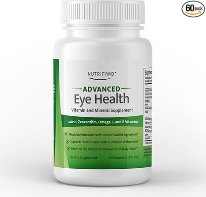 Advanced Eye Health Vitamin and Mineral Omega-3, and 60 Capsules
