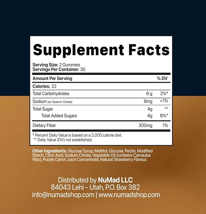 Gummies Fiber Aids Digestion, Healthy Bowel 60 Gummies