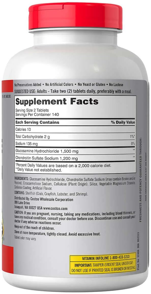 Kirk-Land Advanced Glucoamine (1500mg), Chondrotin (1200mg), 280 Count 1)