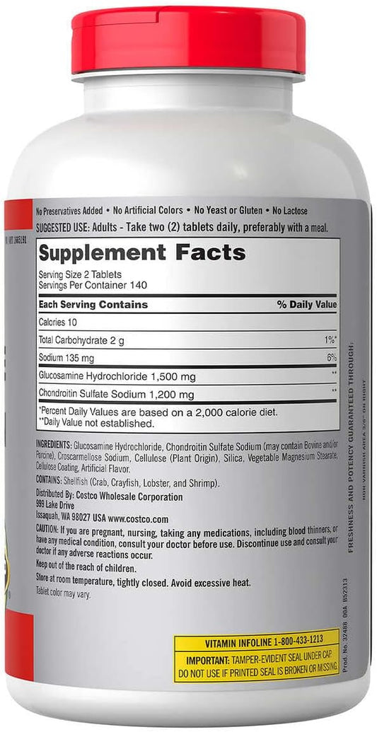 Kirk-Land Advanced Glucoamine (1500mg), Chondrotin (1200mg), 280 Count 1)